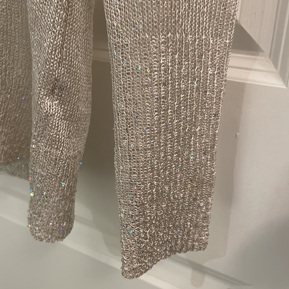 J Crew sparkly V-neck sheer knit sweater XS - Picture 10 of 16